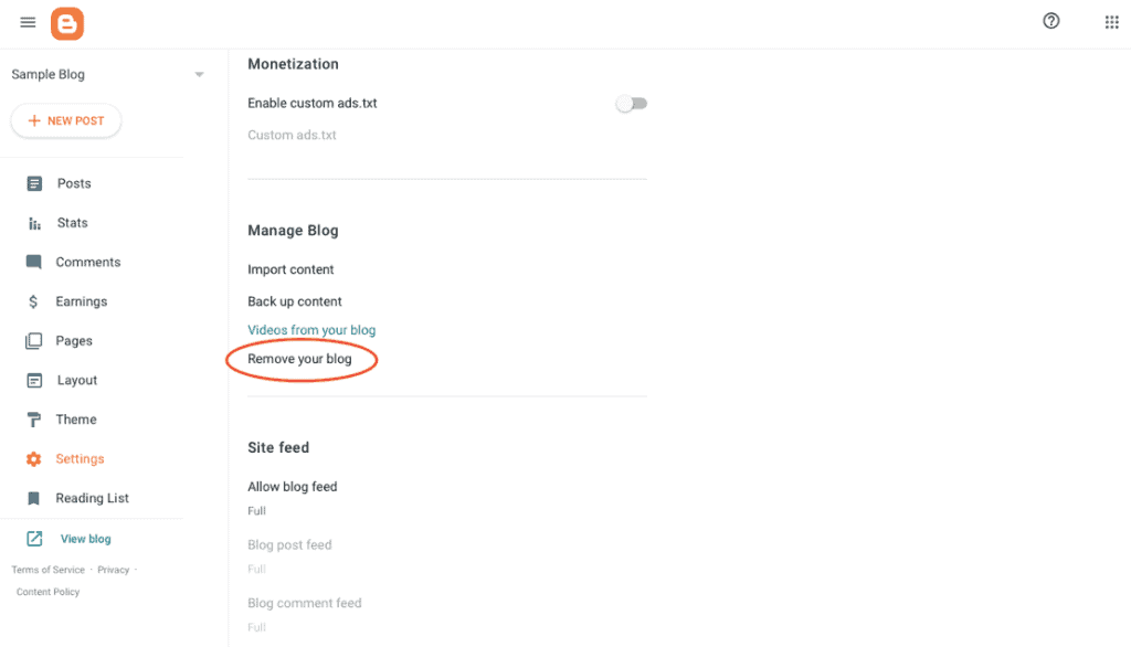 How to Delete Blog on Blogger? Unbound Press